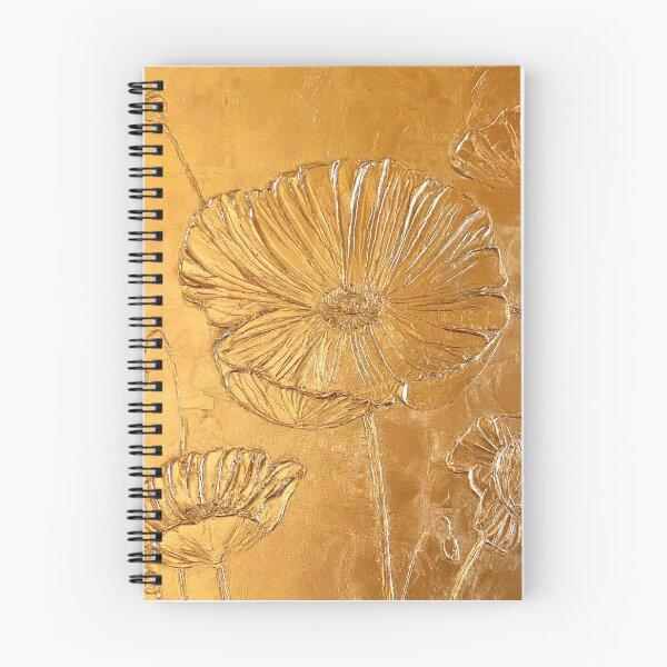Aperçu de l'œuvre Motif floral avec texture Coquelicots dorés créée et vendue par SyncopeMars.