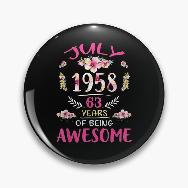 Item preview, Flower Vintage September 1958 63rd Birthday 63 Years Old designed and sold by tolivia.
