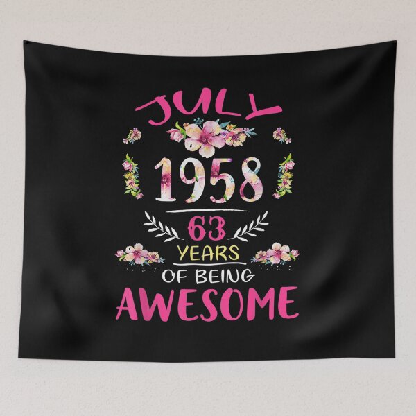 Item preview, Flower Vintage September 1958 63rd Birthday 63 Years Old designed and sold by tolivia.