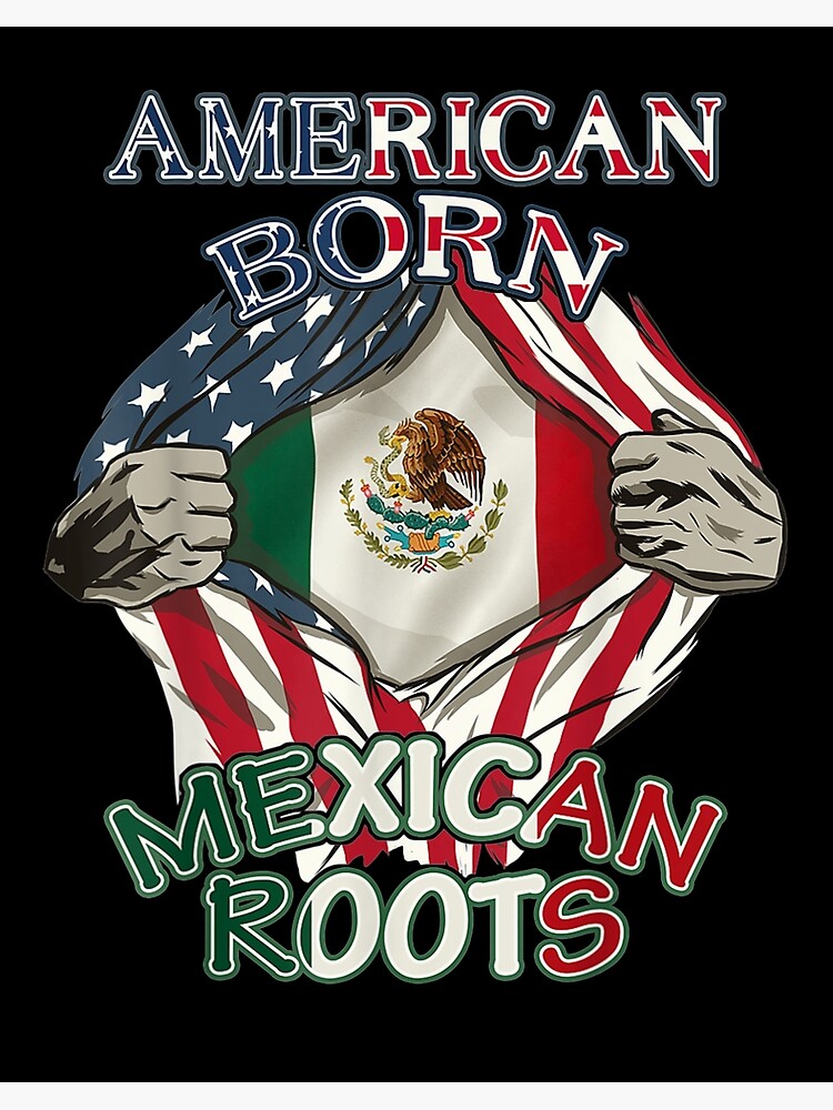 American Born Mexican Roots Flag Proud Usa Love Mexico Photographic Print