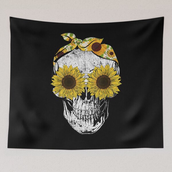 Item preview, Skull Sunflower Skeleton Ana Sunflower Skull designed and sold by robinxam.