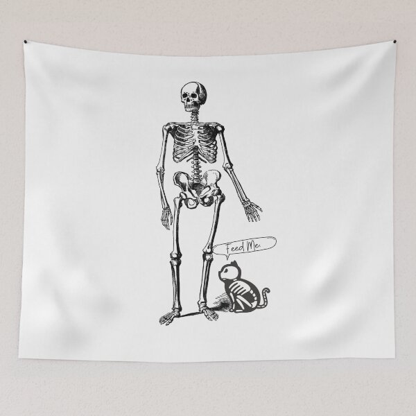 Item preview, Skeleton and Cat designed and sold by RubyOwl.