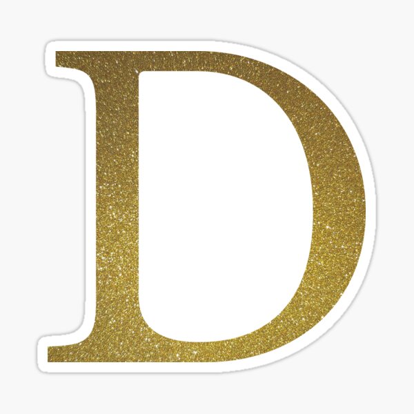 “Letter D - Gold Glitter” Sticker for Sale by FunStudio | Redbubble