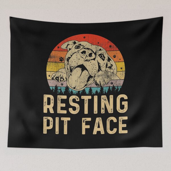 Item preview, Vintage Pitbull Resting Pit Face Pitbull designed and sold by tolivia.