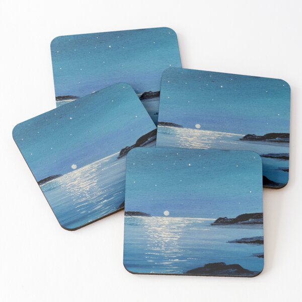 Item preview, Painting sea at night in the full moon, designed and sold by Anke Franikowski.