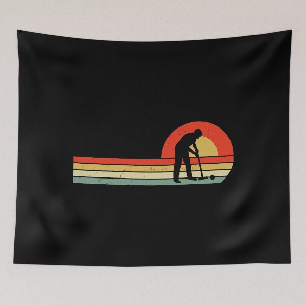 Item preview, Croquet Player Outdoor Vintage Retro Sunset designed and sold by CuteDesigns1.