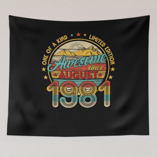 Item preview, Born In August 1981 40th Birthday Retro 40 Years Old designed and sold by tolivia.