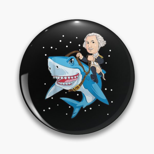 Item preview, 4th Of July George Washington Shark American Merica designed and sold by robinxam.