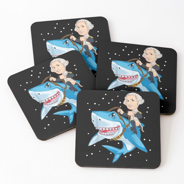 Item preview, 4th Of July George Washington Shark American Merica designed and sold by robinxam.