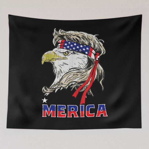 Item preview, Merica Eagle Mullet Usa Flag 4th Of July American Flag designed and sold by robinxam.