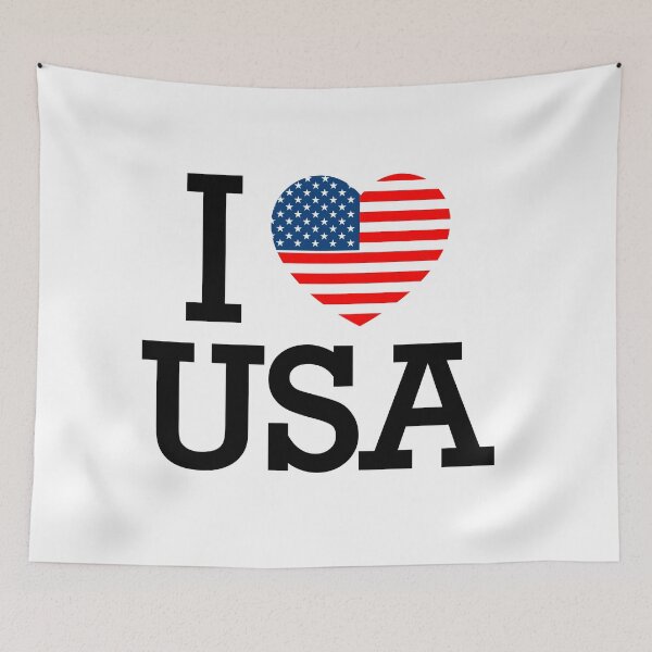 Item preview, I love USA Sticker and T-Shirt designed and sold by SLSandaruwan.