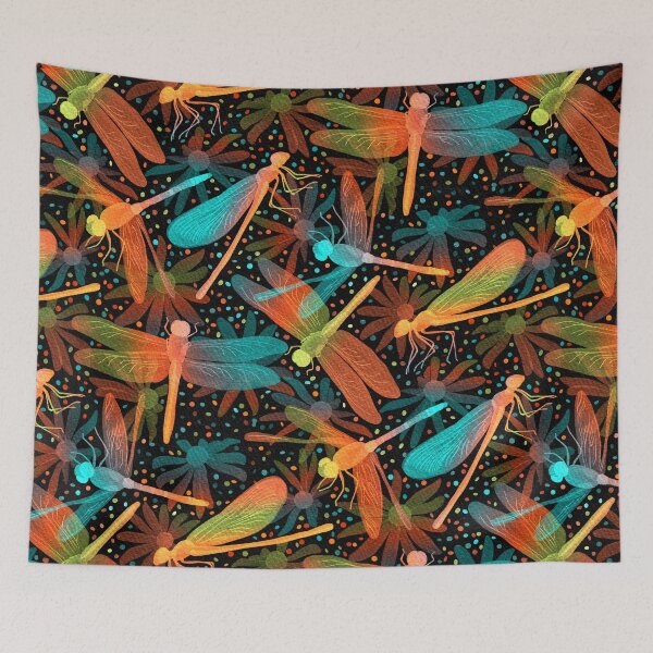 Item preview, Glowing Fiery Dragonflies  designed and sold by Perrin Le Feuvre.