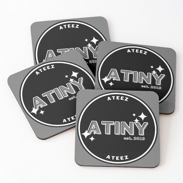 Item preview, ATINY - ATEEZ fandom badge (black & white ver.) designed and sold by daniellepeta.