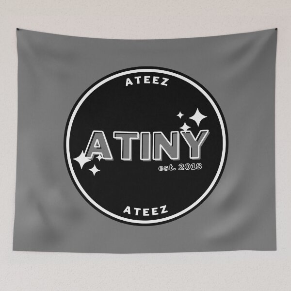 Item preview, ATINY - ATEEZ fandom badge (black & white ver.) designed and sold by daniellepeta.