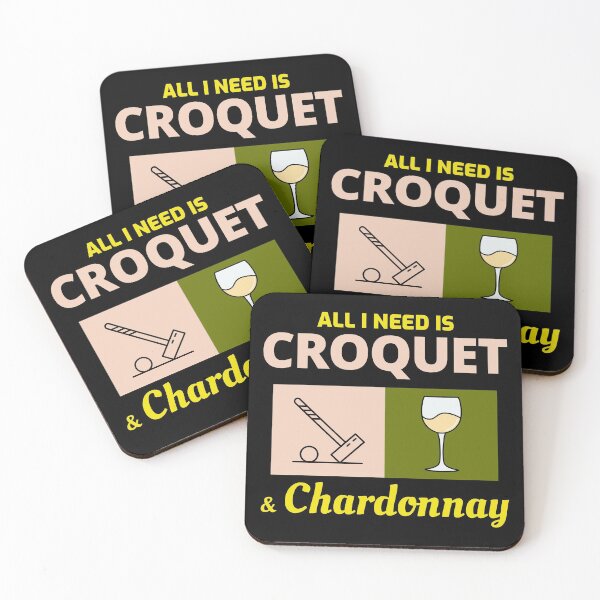 Item preview, Croquet Players Croqueters Chardonnay Funny designed and sold by CuteDesigns1.