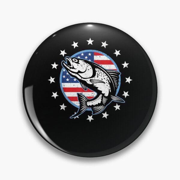 Item preview, Usa Flag Patriotic Trout Fish American Gift Design designed and sold by robinxam.