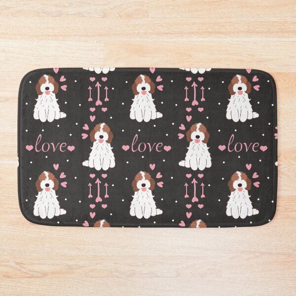 Item preview, LOVE Chocolate Brown and White Cockapoo Cavapoo Cavoodle designed and sold by Lulupainting.