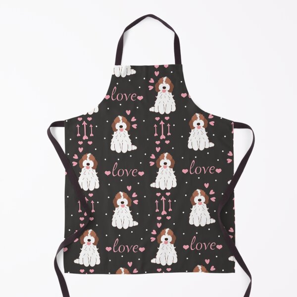 Item preview, LOVE Chocolate Brown and White Cockapoo Cavapoo Cavoodle designed and sold by Lulupainting.