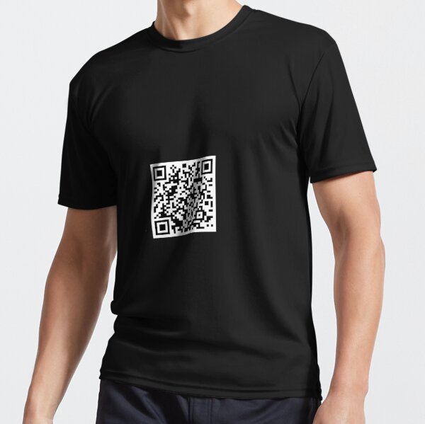 Rick Roll Link Qr Code Classic T-shirt Mens T Shirts Graphic