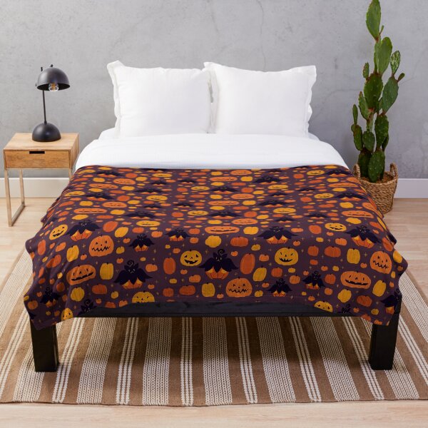 Fall Pumpkaboo Pumpkin Patch Throw Blanket