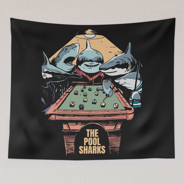 Item preview, The Pool Sharks // Funny Parody Painting designed and sold by SLAG-Creative.