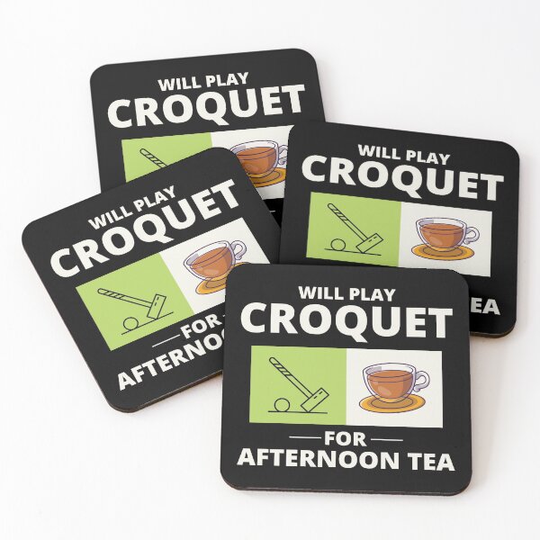 Item preview, Croquet Players Croqueters Afternoon Tea Funny designed and sold by CuteDesigns1.