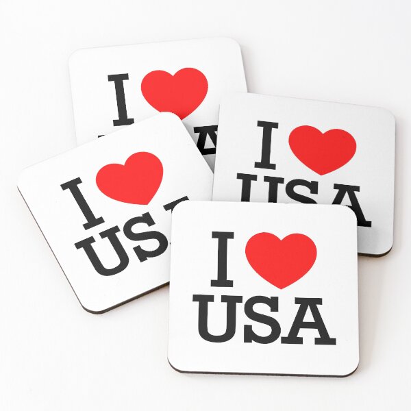 Item preview, I love USA Sticker and T-Shirt Design designed and sold by SLSandaruwan.