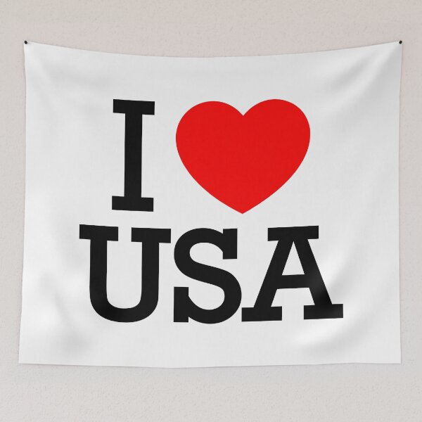 Item preview, I love USA Sticker and T-Shirt Design designed and sold by SLSandaruwan.