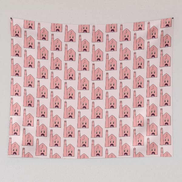 Item preview, Pink Cornwall Tin Mine Character Wheal Coates Sticker designed and sold by cashewdays.