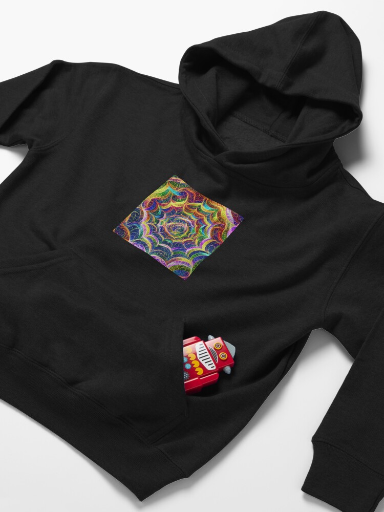 Alternate view of Spider web #DeepDream B Kids Pullover Hoodie