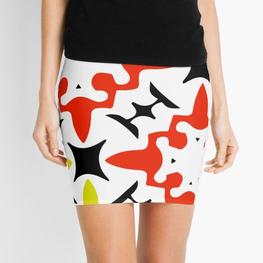 Abstract Artwork Mini Skirt