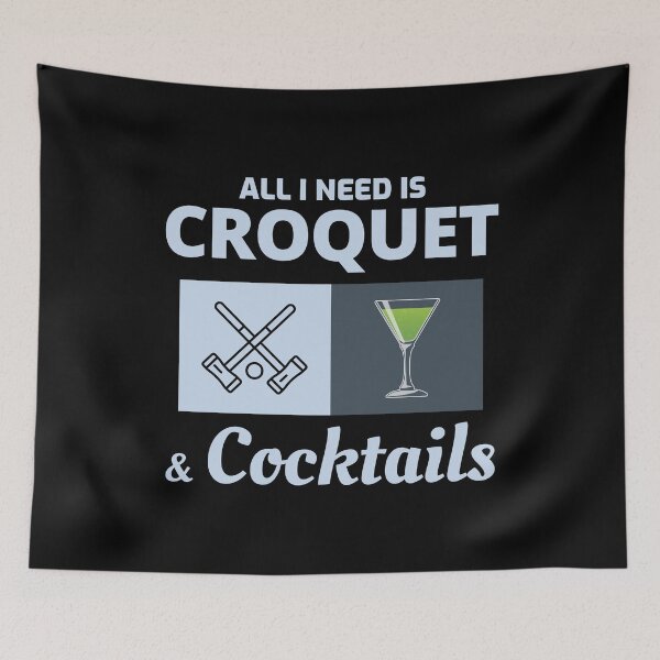 Item preview, Croquet Players Croqueters Cocktails Funny Saying designed and sold by CuteDesigns1.