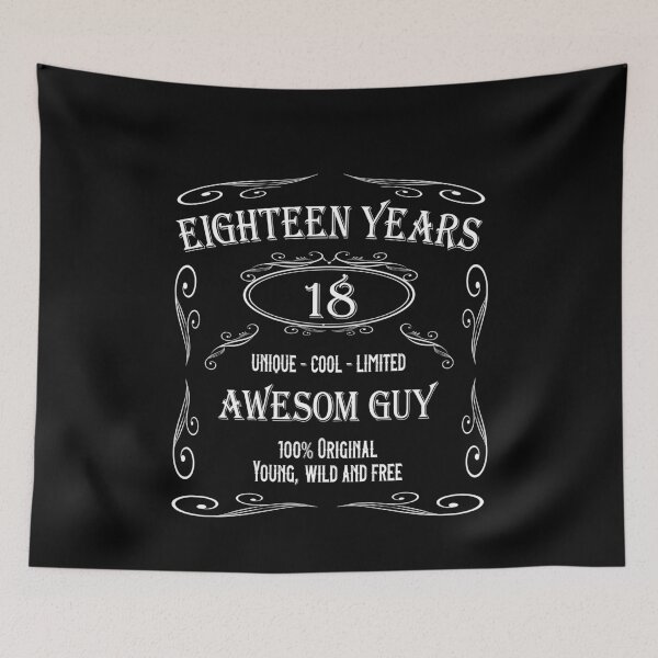 Item preview, 18 Years Birthday - Young, Wild And Free designed and sold by Shirt-Designs.