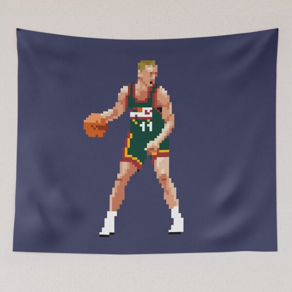 Item preview, Detlef Schrempf Pixel Dribble Qiangy designed and sold by qiangdade.