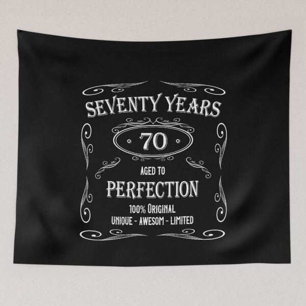 Item preview, 70 Years, aged To Perfection Round Birthday-awesom designed and sold by Shirt-Designs.