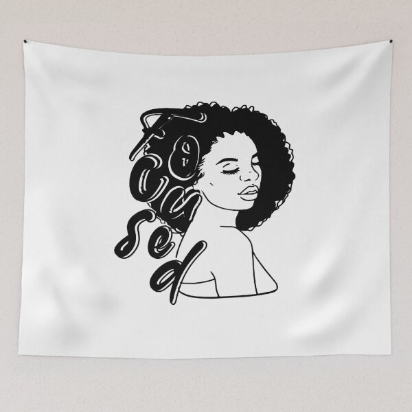 Item preview, Focused, Focused Afro Woman, Afro Woman Black Queen Focused designed and sold by miraipa.
