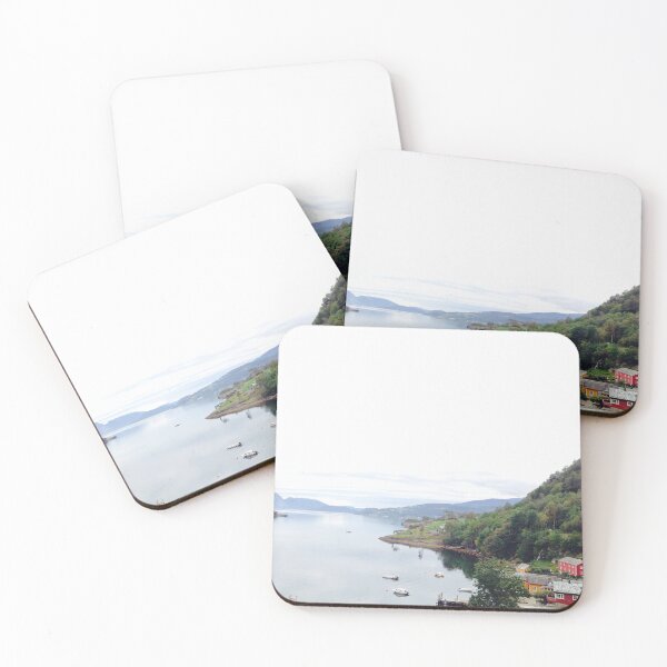 Item preview, Scandinavian landscape Houses Mountain Lake designed and sold by Happiness Creators.