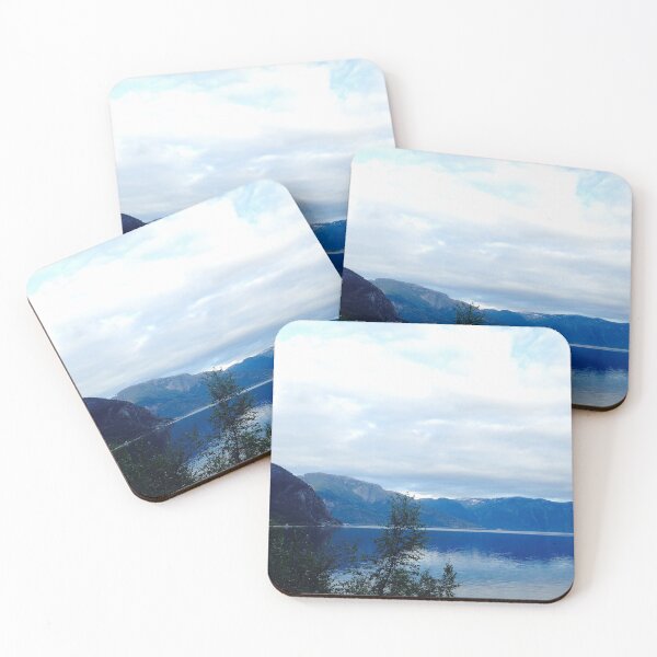 Item preview, Scandinavian Blue Mountains Lake Landscape View designed and sold by Happiness Creators.