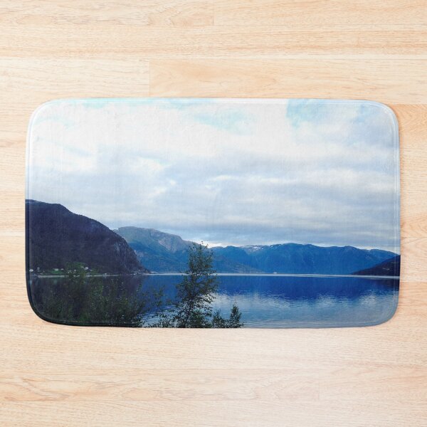 Item preview, Scandinavian Blue Mountains Lake Landscape View designed and sold by Happiness Creators.