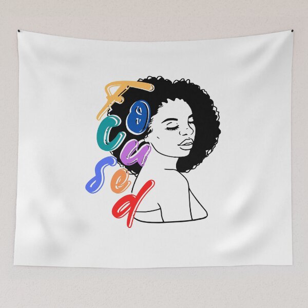 Item preview, Focused, Focused Afro Woman, Afro Woman Black Queen Focused designed and sold by miraipa.