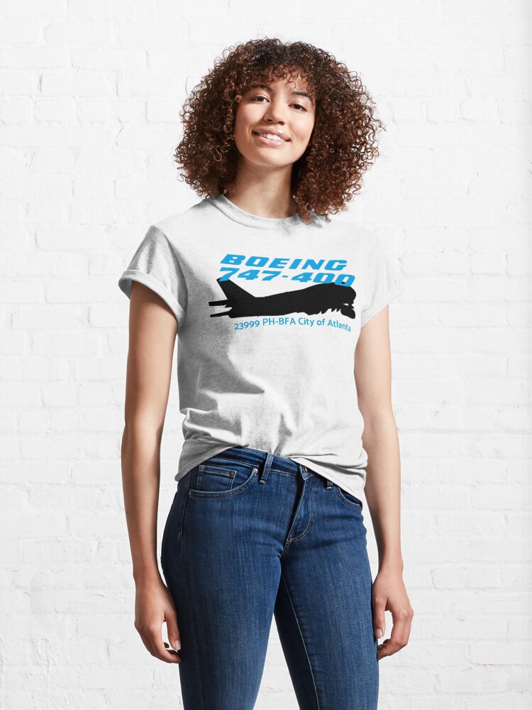 Alternate view of Boeing 747-400 23999 PH-BFA (Black) Classic T-Shirt