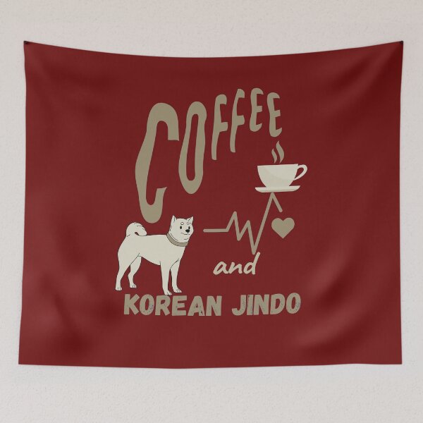 Item preview, coffee and korean jindo  designed and sold by Zikassabi.