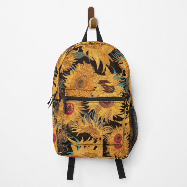 Item preview, Van Gogh Sunflowers black yellow turquoise red designed and sold by Delinda Graphic Studio.