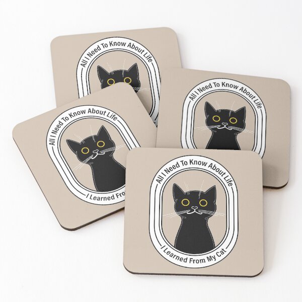 Item preview, All I need to know about life I learned from my cat, funny pet quotes, funny quotes designed and sold by creativitygood.