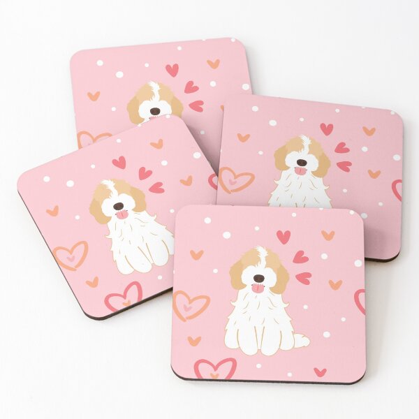 Item preview, LOVE Blenheim Apricot Gold Cockapoo Cavapoo Cavoodle designed and sold by Lulupainting.