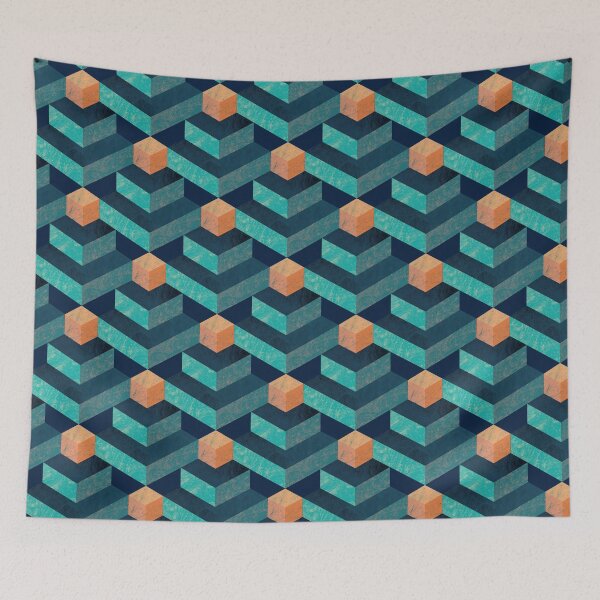 Item preview, Blue Isometric Grid Essentials designed and sold by psquare17.