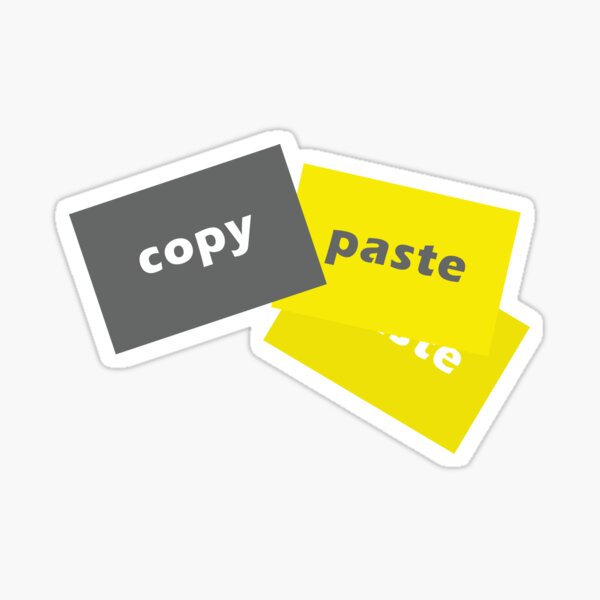 "Copy and Paste" Sticker for Sale by shashikatk | Redbubble