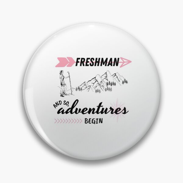 Item preview, Vintage "Freshman Year - And So, Adventures Begin" (Pink) Black Text designed and sold by dbyjane.