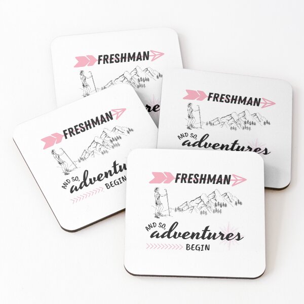 Item preview, Vintage "Freshman Year - And So, Adventures Begin" (Pink) Black Text designed and sold by dbyjane.