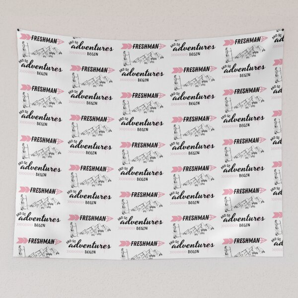 Item preview, Vintage "Freshman Year - And So, Adventures Begin" (Pink) Black Text designed and sold by dbyjane.